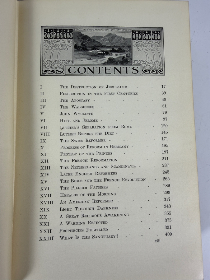 Antique 1911 The Great Controversy Between Christ And Satan Hardcover Pictorial Cloth Book By Ellen G White [Photo 7]
