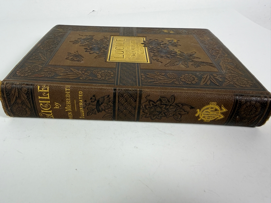 Antique 1882 Lucile By Owen Meredith Illustrated Hardcover Book With Pictorial Cloth Cover [Photo 2]