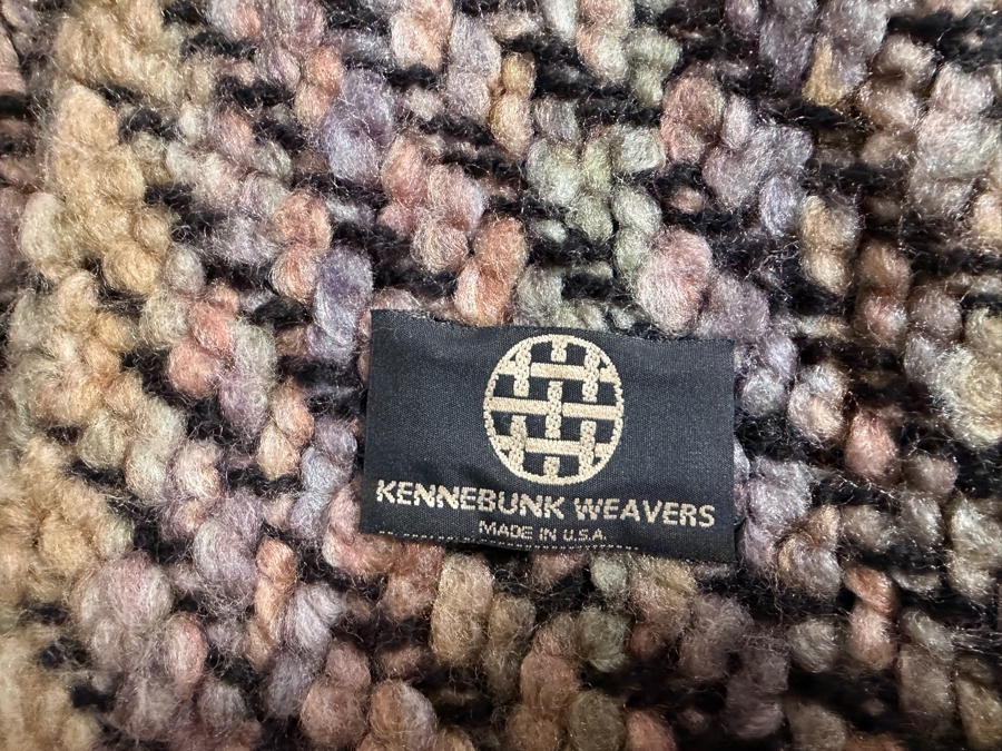 Kennebunk Weavers Variegated Chunky Knit Fringe Throw Blanket With Long Border Fringe 40' X 72' [Photo 2]