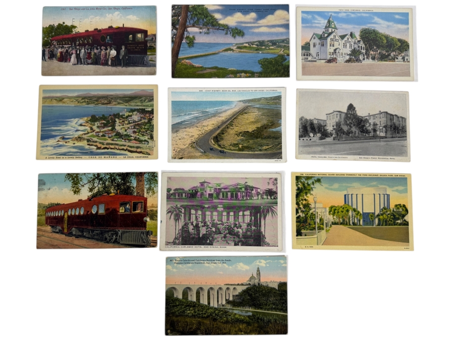 Collection of (10) Vintage San Diego County Postcards - See Photos for Sampling