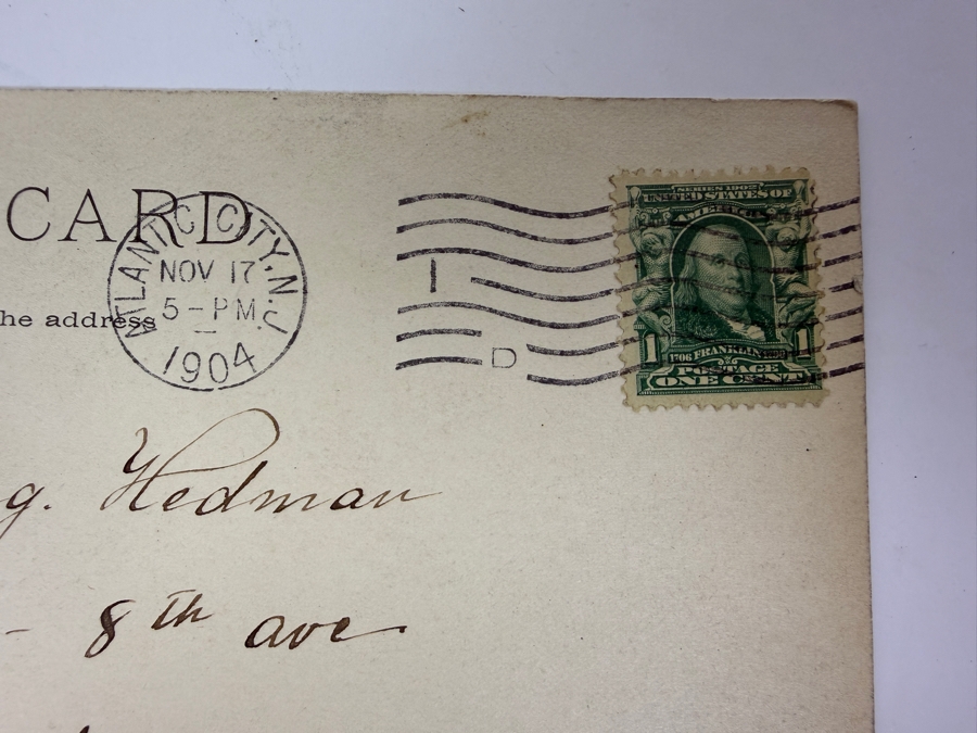 (4) Antique 1904/1905 Beach Boardwalk Atlantic City / Ocean Grove NJ Postcards [Photo 8]