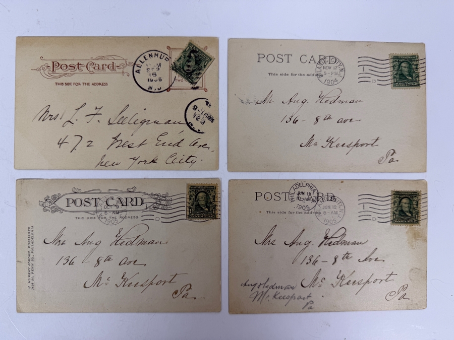 (4) Antique 1904/1905 Beach Boardwalk Atlantic City / Ocean Grove NJ Postcards [Photo 7]