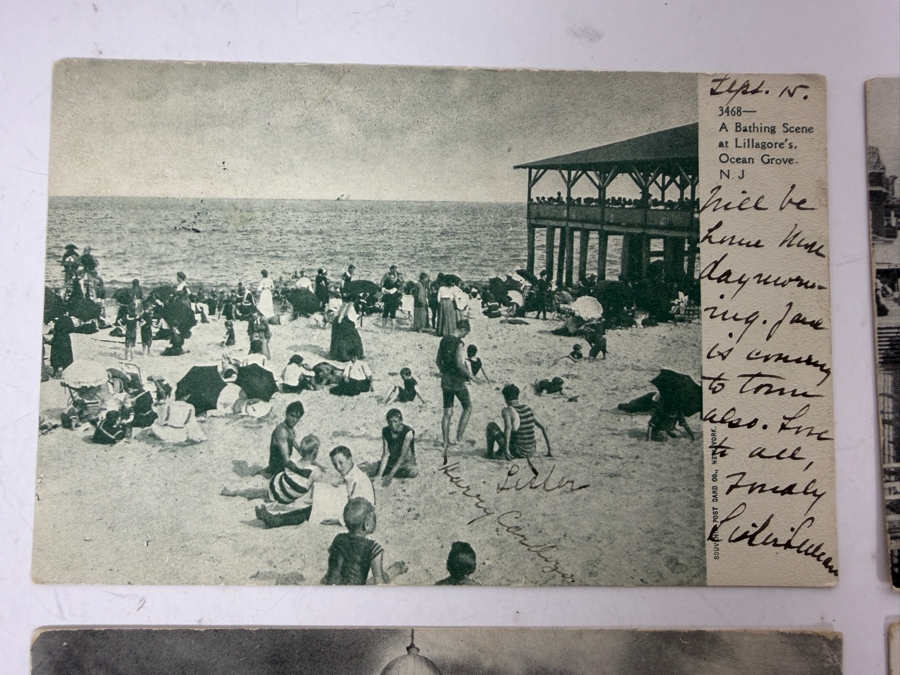 (4) Antique 1904/1905 Beach Boardwalk Atlantic City / Ocean Grove NJ Postcards [Photo 6]