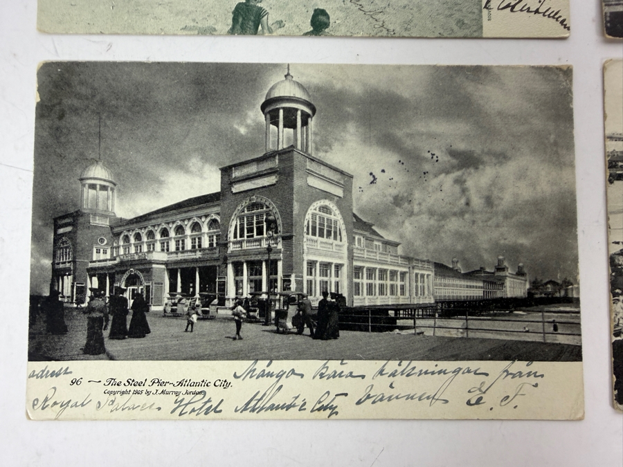(4) Antique 1904/1905 Beach Boardwalk Atlantic City / Ocean Grove NJ Postcards [Photo 5]