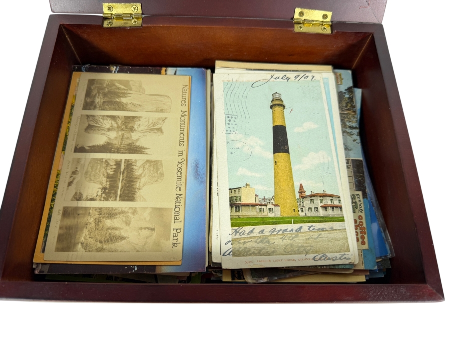 Box Filled with Antique / Vintage Postcards - See Photos