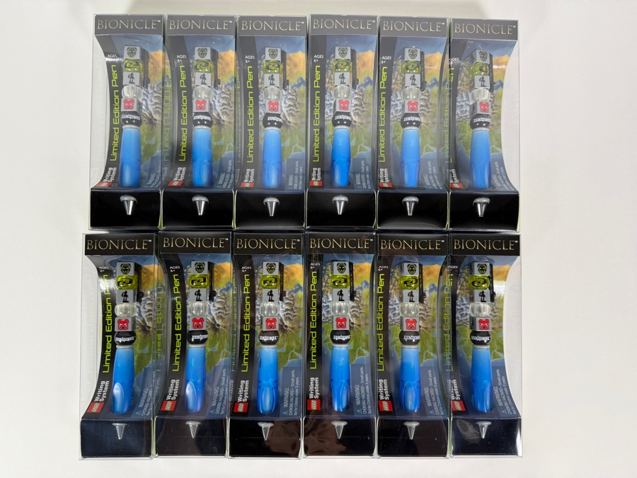 Collection of (12) New Old Stock Rare LEGO Bionicle Limited Edition Pens by The CDM Company 2001 Lot 1 of 2 [Photo 2]