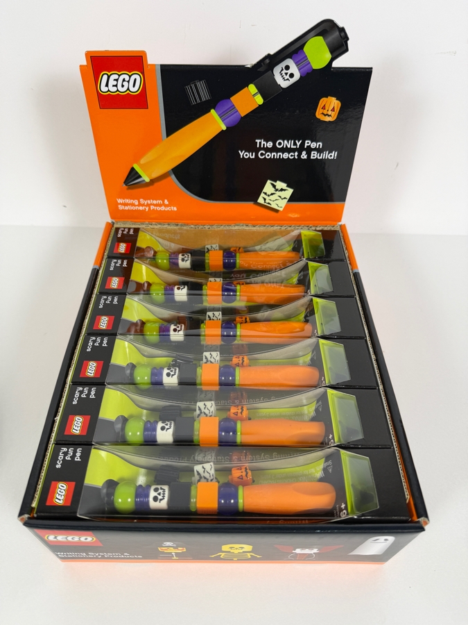 New Old Stock LEGO Scary Fun Halloween Pens With Store Display Merchandiser by The CDM Company - 12 Total Pens 2004 [Photo 2]