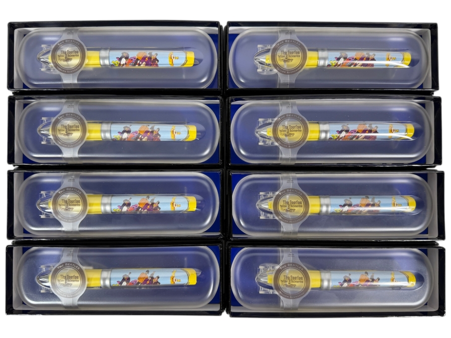 (8) New Old Stock The Beatles Yellow Submarine Limited Edition Individually Numbered Collectible Memorabilia Pod Pens By The CDM Company Lot 1 of 2