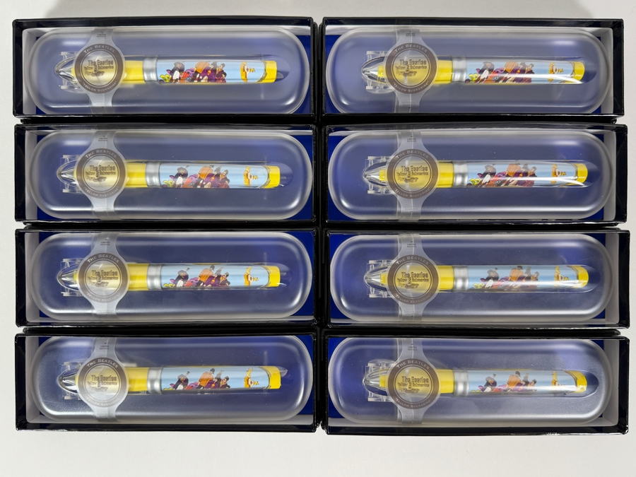 (8) New Old Stock The Beatles Yellow Submarine Limited Edition Individually Numbered Collectible Memorabilia Pod Pens By The CDM Company Lot 1 of 2 [Photo 2]