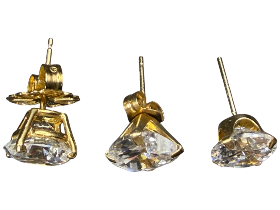 (3) Pairs of 14k Gold Single Earrings 2.5g