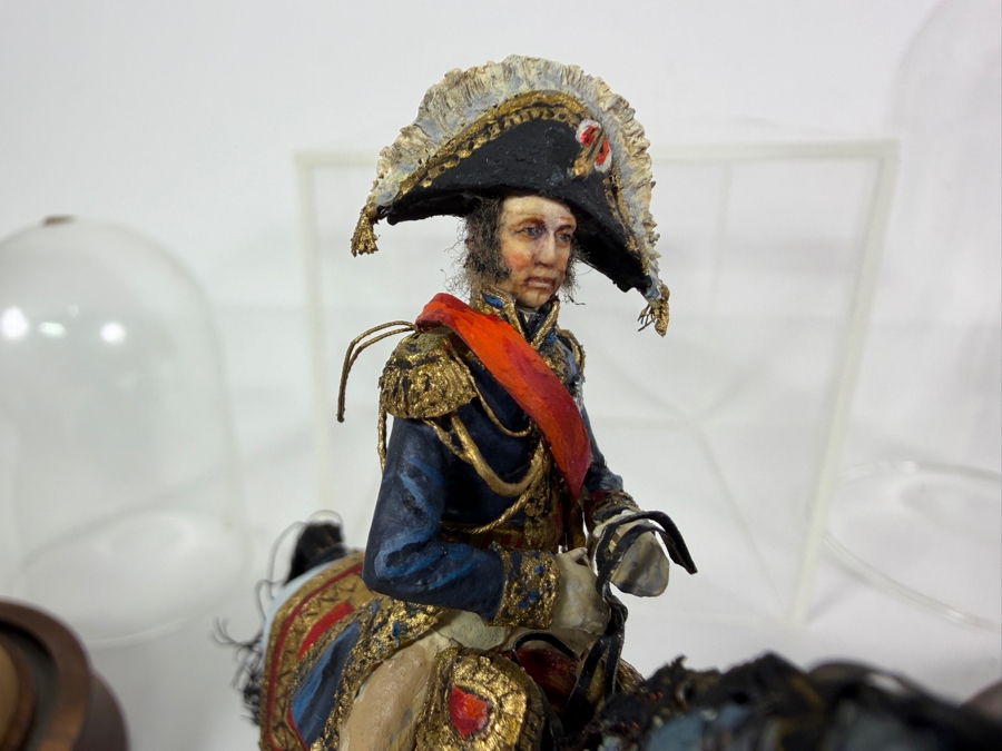 (3) Hand-painted Metal Military Figures With Protective Domes [Photo 4]