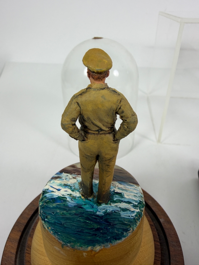 (3) Hand-painted Metal Military Figures With Protective Domes [Photo 12]