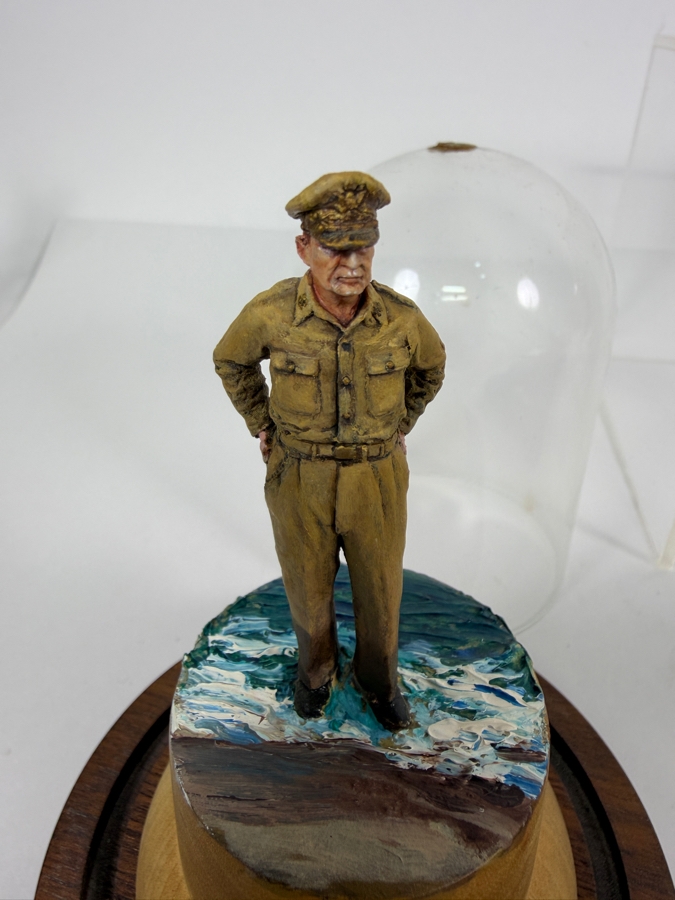 (3) Hand-painted Metal Military Figures With Protective Domes [Photo 11]