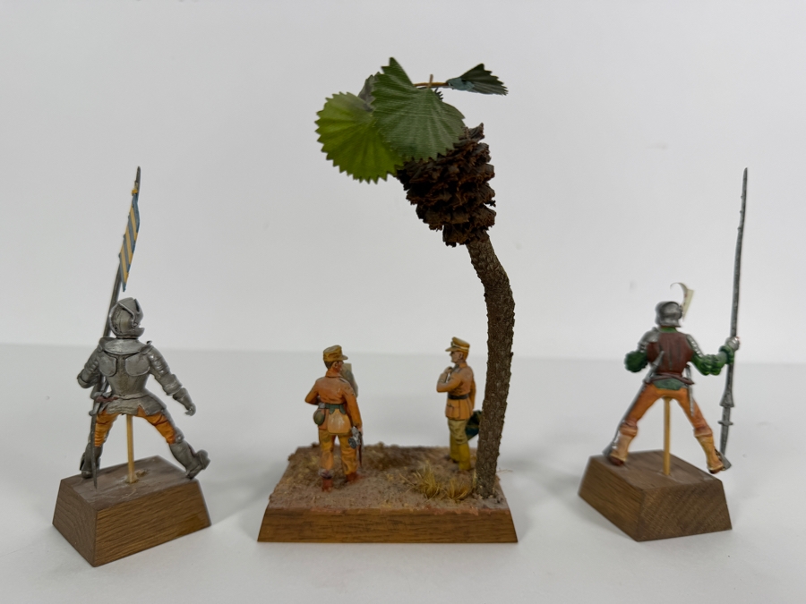(3) Hand-painted Metal Military Figures Models [Photo 7]