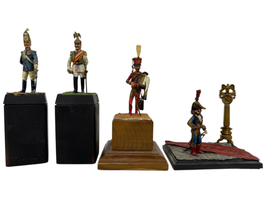 (4) Hand-painted Military Figures Models