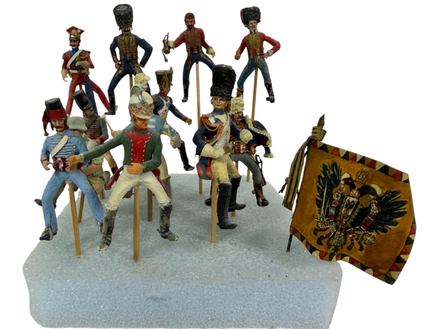 Collection of Hand-painted Metal Military Figures