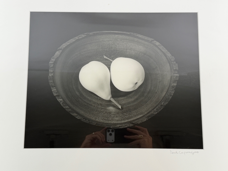 Paul Caponigro Silver Gelatin Print Titled 'Two Pears, Cushing, Maine' Signed by Paul Caponigro 16 X 12.5 Framed 27 X 24 Estimate $3,500-$5,500 [Photo 6]