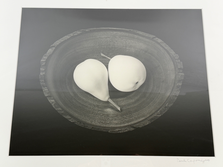 Paul Caponigro Silver Gelatin Print Titled 'Two Pears, Cushing, Maine' Signed by Paul Caponigro 16 X 12.5 Framed 27 X 24 Estimate $3,500-$5,500 [Photo 4]