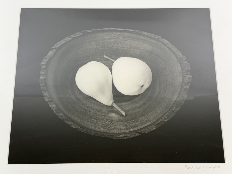 Paul Caponigro Silver Gelatin Print Titled 'Two Pears, Cushing, Maine' Signed by Paul Caponigro 16 X 12.5 Framed 27 X 24 Estimate $3,500-$5,500 [Photo 5]