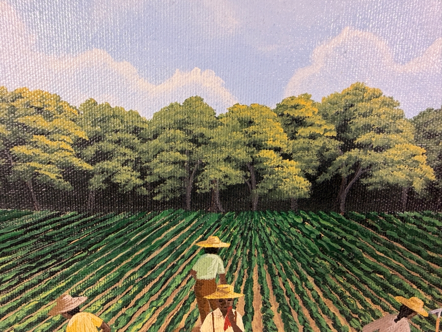 Polly M. Original American Louisiana Folk Art Painting on Canvas 18 X 13.5 Framed 22 X 18 [Photo 6]