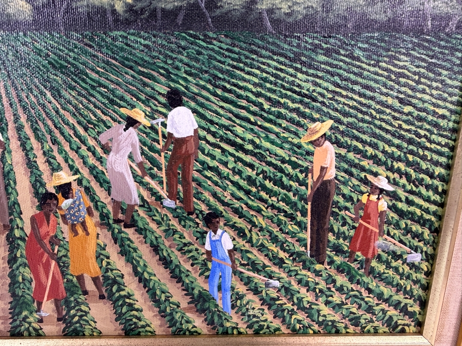 Polly M. Original American Louisiana Folk Art Painting on Canvas 18 X 13.5 Framed 22 X 18 [Photo 5]