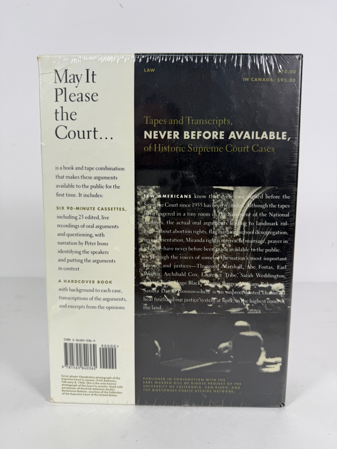 Factory Sealed May It Please the Court 1993 Book and Audio Tape Set Edited by Peter Irons and Stephanie Guitton [Photo 5]