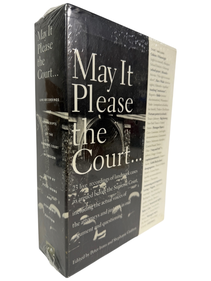 Factory Sealed May It Please the Court 1993 Book and Audio Tape Set Edited by Peter Irons and Stephanie Guitton