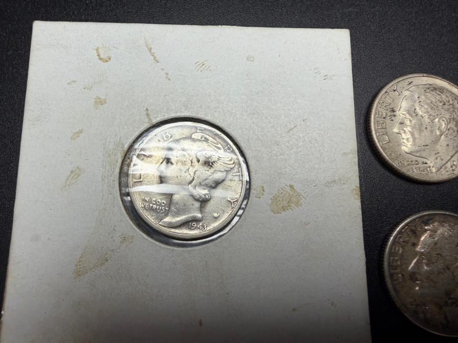 (9) US Silver Roosevelt Dimes and (2) US Silver Mercury Dimes [Photo 6]
