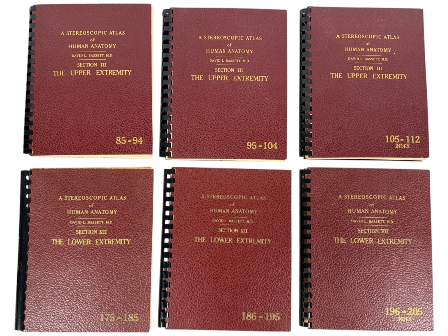 Rare Set Of (6) Vintage 1955 A Stereoscopic Atlas of Human Anatomy by David L. Bassett Upper and Lower Extremity View-Master Reels