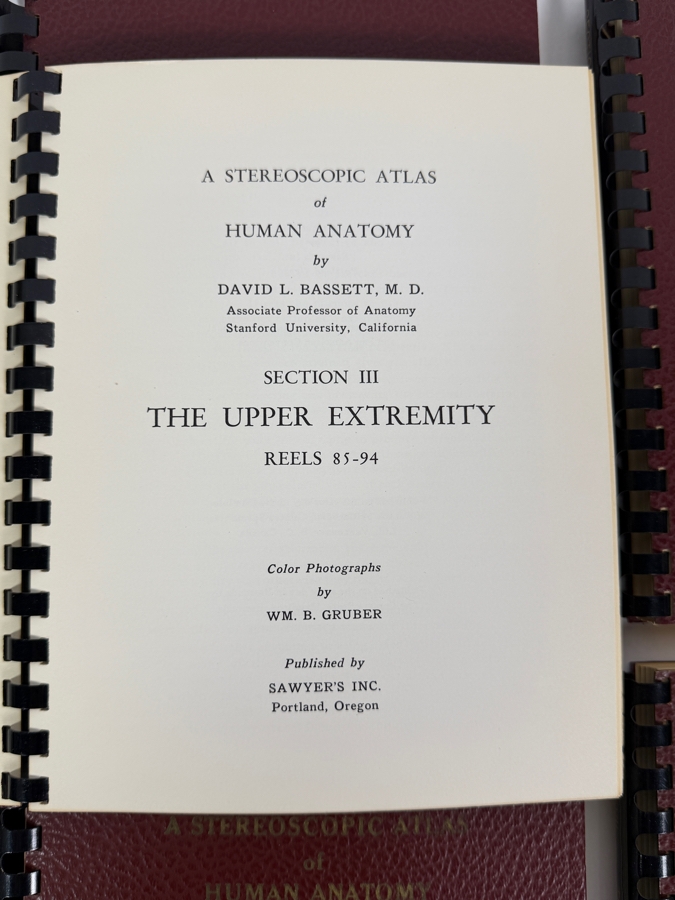 Rare Set Of (6) Vintage 1955 A Stereoscopic Atlas of Human Anatomy by David L. Bassett Upper and Lower Extremity View-Master Reels [Photo 3]