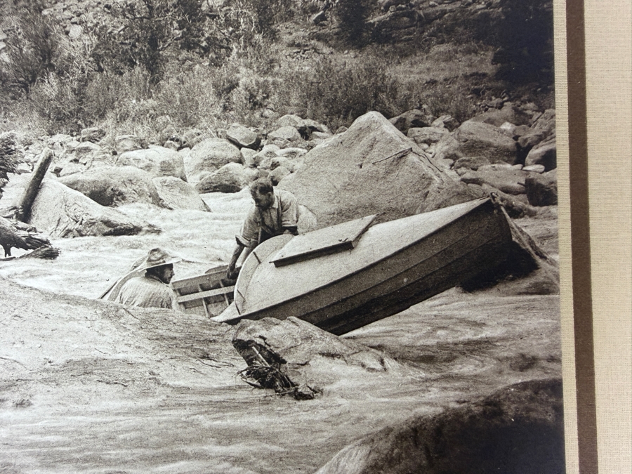 Vintage Kolb Brothers Photogravure Print Dated 1912 Titled 'Hell's Half Mile' When Major Powell And Party Were On Their Expedition Through The Green And Colorado River Canyons In 1869-1872 10' X 8' [Photo 4]