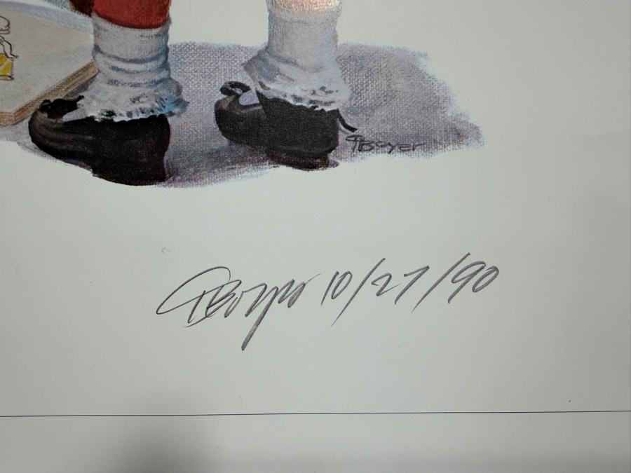 Charles Boyer Signed Limited Edition 'Fairest of Them All' Lithograph Print Created for Disney's 50th Anniversary of Snow White and the Seven Dwarfs 1987 20 x 30 [Photo 4]
