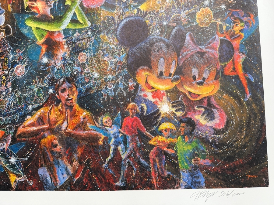 Charles Boyer Signed Limited Edition Disneyland 'Light Magic' Lithograph 1997 20 x 24
 [Photo 4]