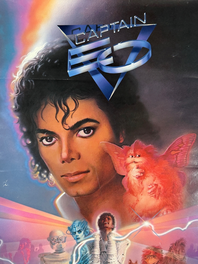 Just Added - Vintage Disney Theme Park Captain EO Michael Jackson Promotional Sci Fi Fantasy Movie Souvenir Poster 1986 18' X 26' [Photo 2]