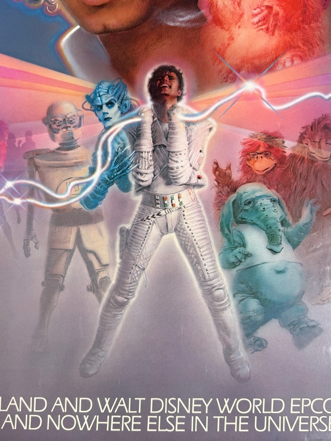 Just Added - Vintage Disney Theme Park Captain EO Michael Jackson Promotional Sci Fi Fantasy Movie Souvenir Poster 1986 18' X 26' [Photo 3]