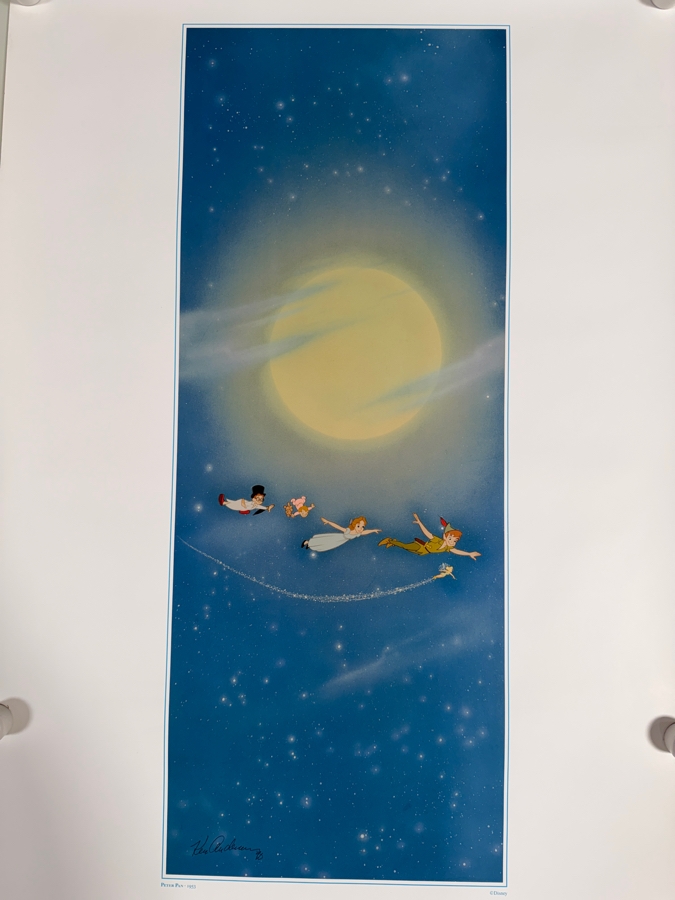Signed Ken Anderson Vintage Peter Pan Poster Originally Sold at the Animation Gallery in Disney-MGM Studios 24 X 36 [Photo 3]