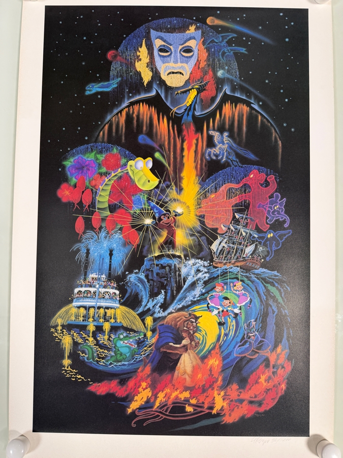 Signed Charles Boyer Limited Edition Lithograph 'Fantasmic!' Numbered 32 of 1,000 20 X 30 [Photo 2]
