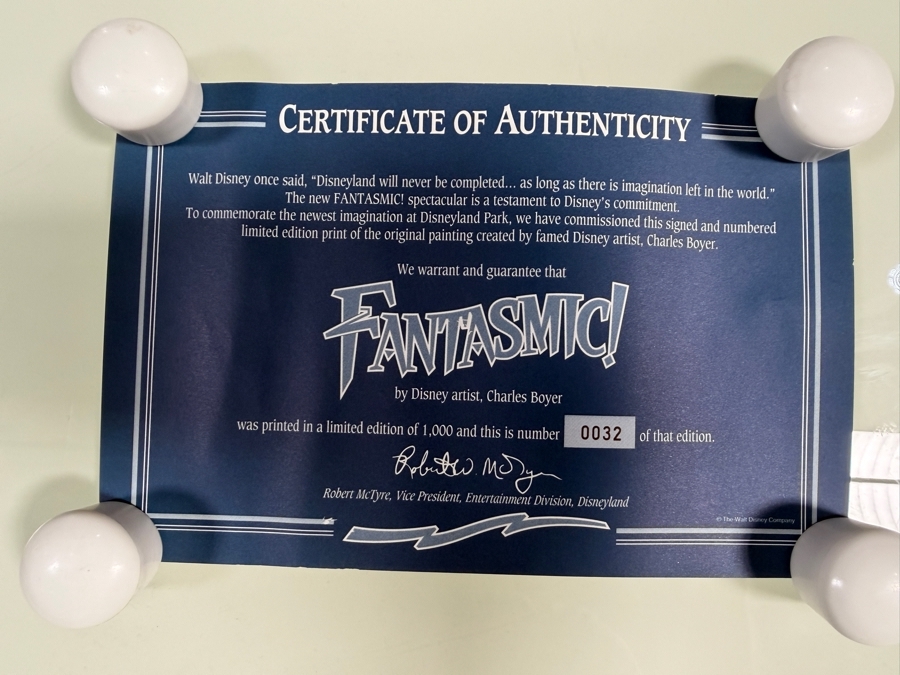 Signed Charles Boyer Limited Edition Lithograph 'Fantasmic!' Numbered 32 of 1,000 20 X 30 [Photo 15]