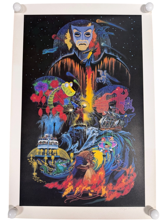 Signed Charles Boyer Limited Edition Lithograph 'Fantasmic!' Numbered 32 of 1,000 20 X 30