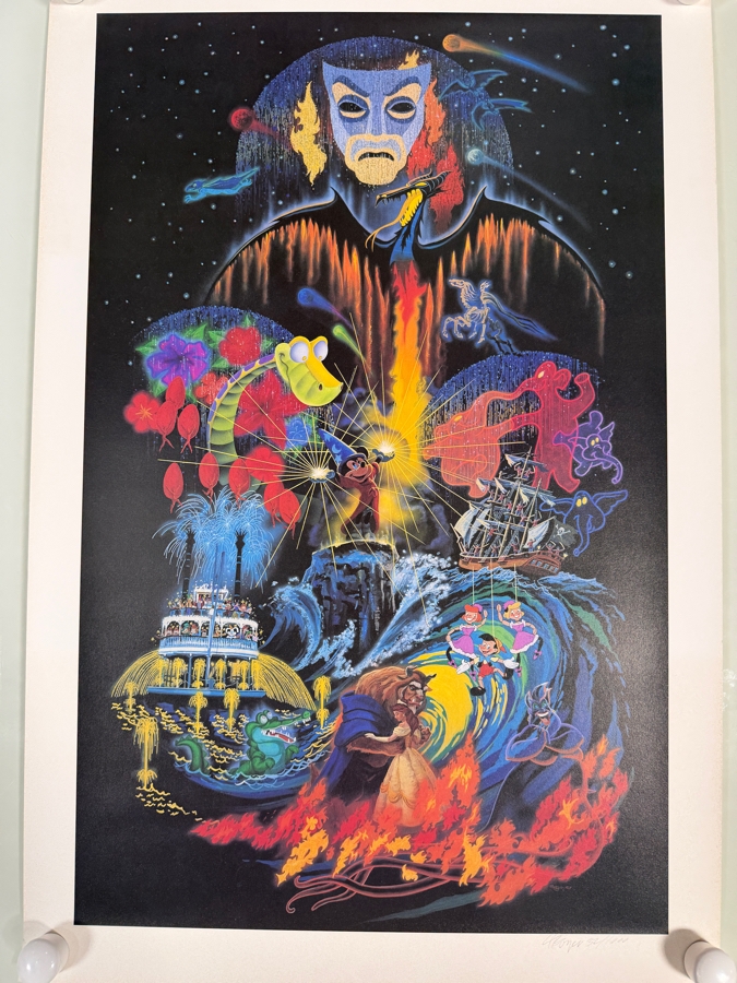 Signed Charles Boyer Limited Edition Lithograph 'Fantasmic!' Numbered 32 of 1,000 20 X 30 [Photo 3]