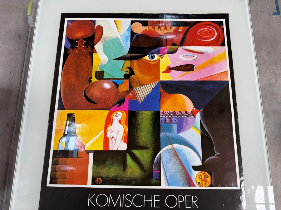 Vintage 1988 German Komische Oper Poster for the Opera Aufstieg und Fall der Stadt Mahagonny 26 X 37 [Photo 4]