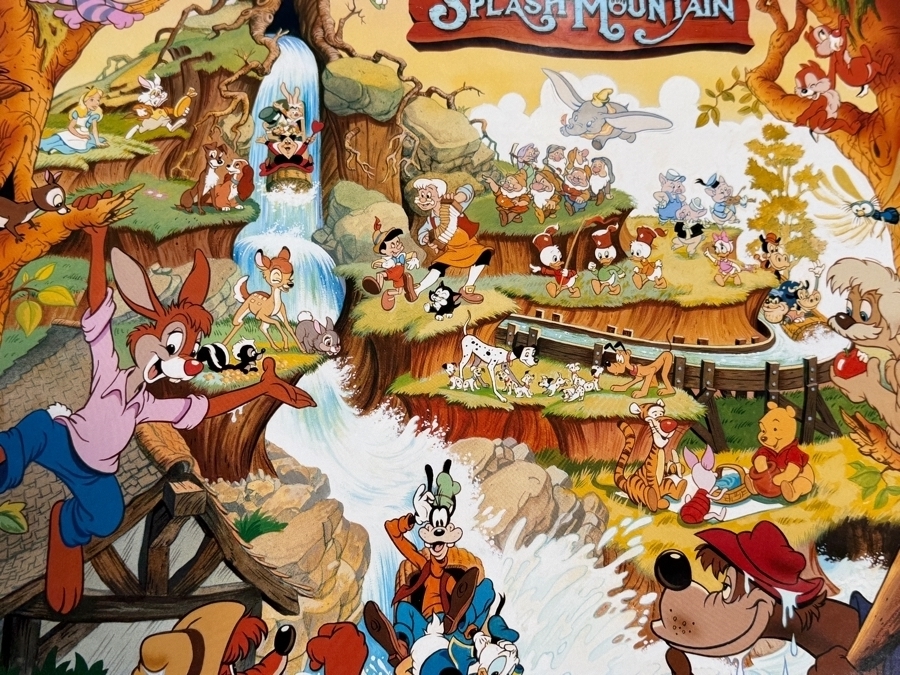 Rare Vintage Disney Splash Mountain Poster 18 X 24 [Photo 3]