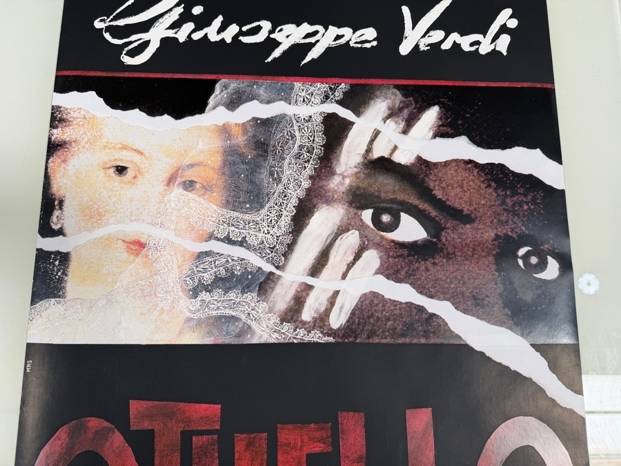 Original German Opera Poster Othello Giuseppe Verdi Anhaltisches Theater Dessau Regie Johannes Felsenstein 25 X 34.5 Estimate $200 [Photo 3]