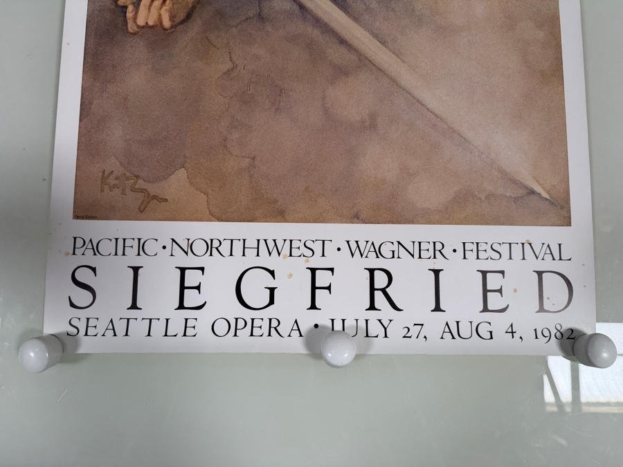 Vintage 1982 Seattle Opera Poster Siegfried Pacific Northwest Wagner Festival Artwork By David Kreitzer 20 X 38.5 [Photo 3]