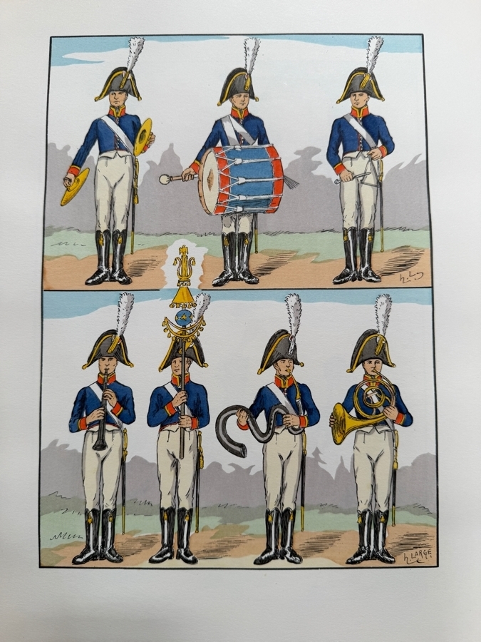 Le Costume Militaire Francais 4 Volumes ( Empire, Revolution Directoire Consulat,Restauration, Restauration Louis Philippe) by Hector Large 10 X 13 [Photo 9]