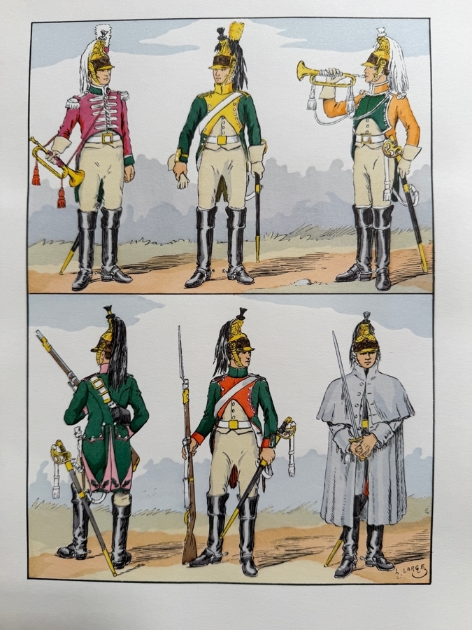 Le Costume Militaire Francais 4 Volumes ( Empire, Revolution Directoire Consulat,Restauration, Restauration Louis Philippe) by Hector Large 10 X 13 [Photo 10]