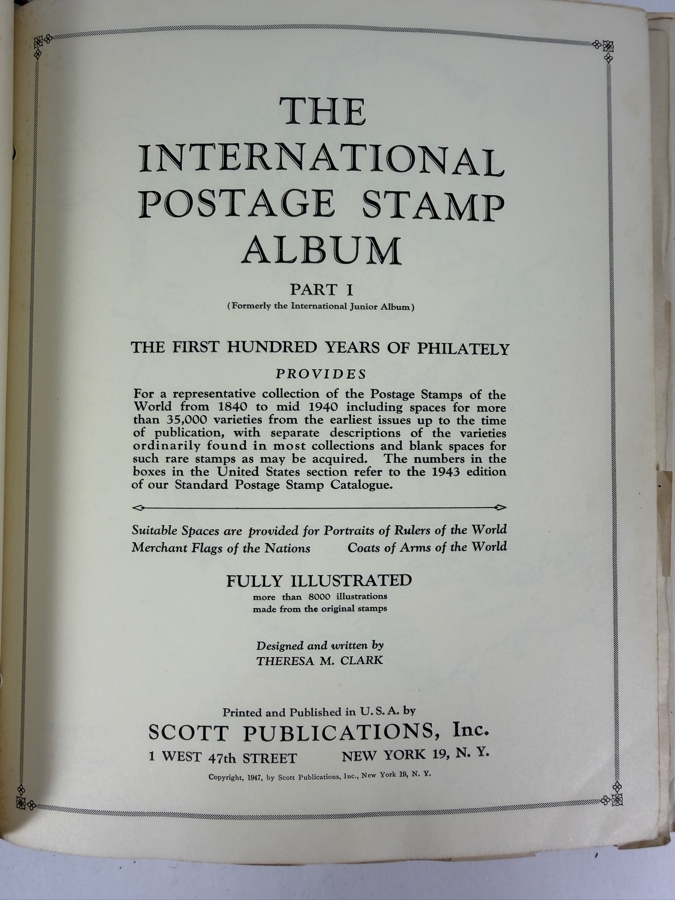 The International Postage Stamp Album Part I - The First Hundred Years of Philately - See Photos for Sampling [Photo 3]