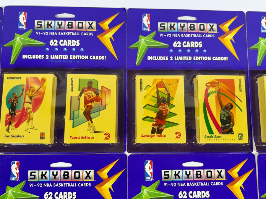 (8) Vintage 1991-92 Factory Sealed Blister Packs Of SkyBox NBA Basketball Cards - 496 Cards Total Featuring Michael Jordan [Photo 3]