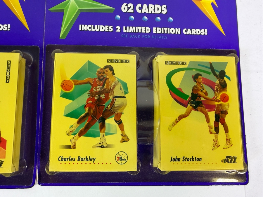 (8) Vintage 1991-92 Factory Sealed Blister Packs Of SkyBox NBA Basketball Cards - 496 Cards Total Featuring Charles Barkley [Photo 2]
