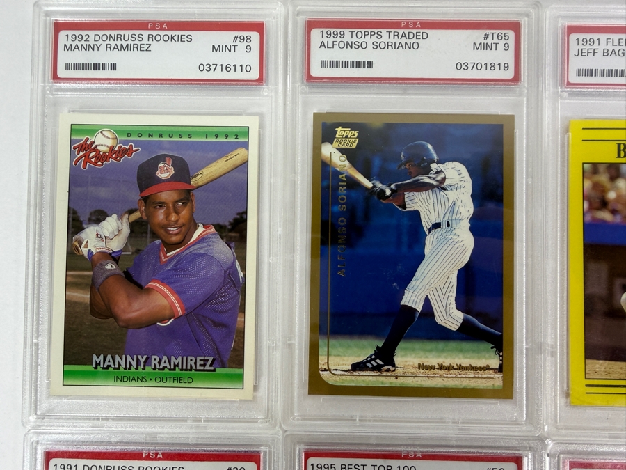 (5) PSA Graded Baseball Cards and (1) PSA Graded U.D. NFL Powerdeck [Photo 2]